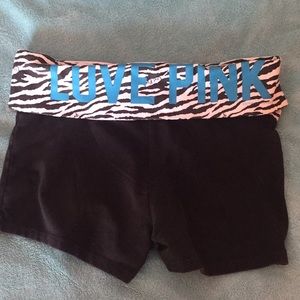 Medium VS Pink yoga shorts